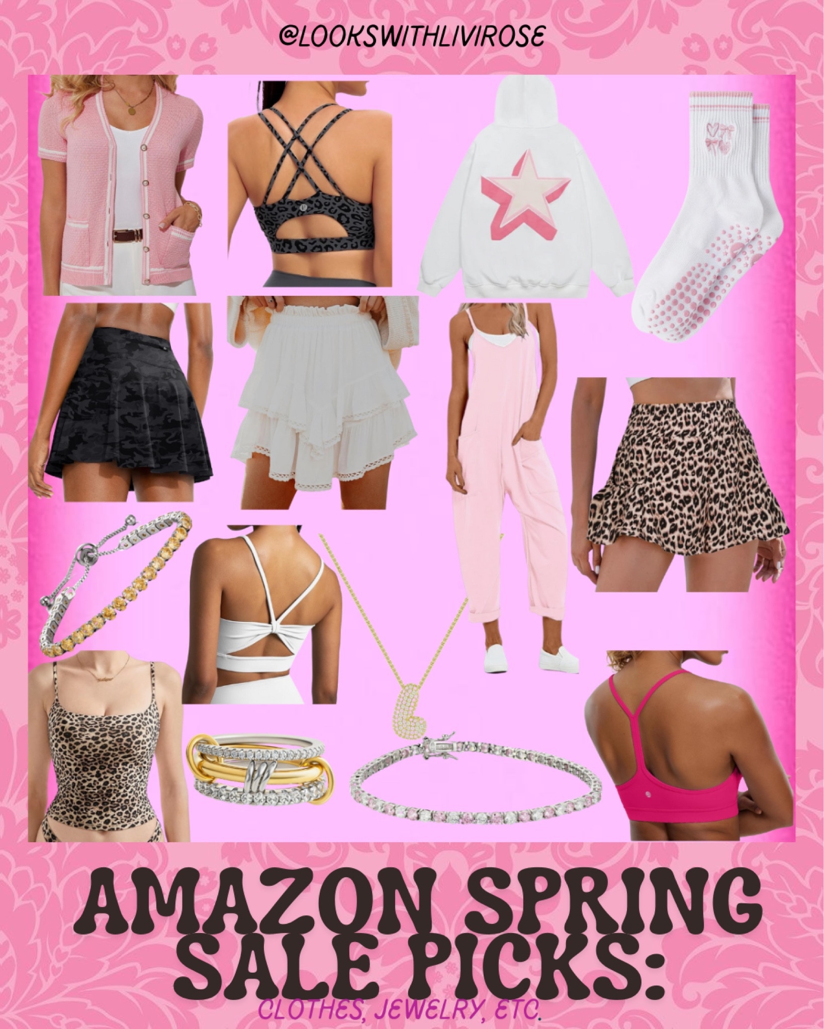 This leopard tank is an exact skims dupe!!! Love the pilates socks (I have another color in  same ones and they are fantastic quality!) spinelli ring dupes, cute skorts for spring, office wear blazer tops, and more that I love from the amazon spring sale! 

#LTKsalealert #LTKstyletip #LTKActive