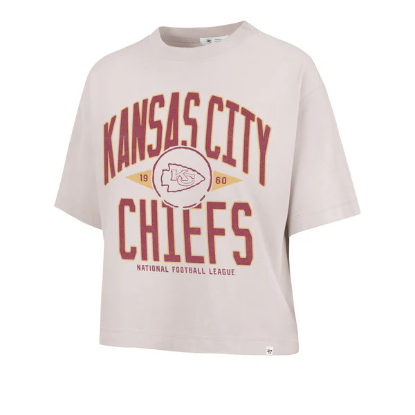 KANSAS CITY CHIEFS WINDTHROW '47 RAVINE CROP TEE WOMENS | '47Brand