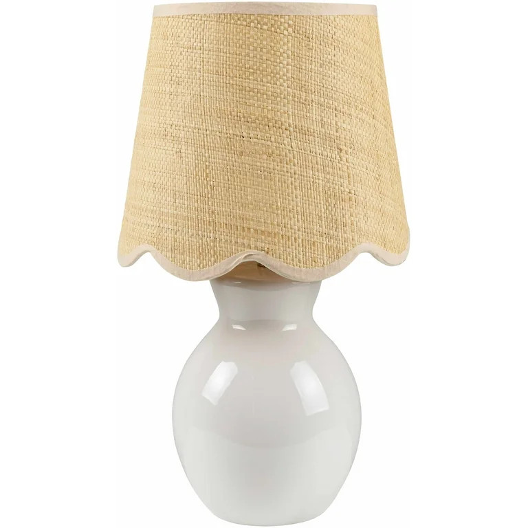BoutiqueRugs Salgareda Boho Ceramic and Jute Bedside Table Lamp for Bedroom Nightstand - End Side... | Walmart (US)