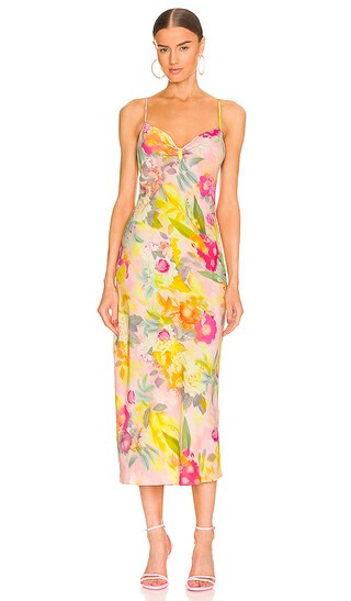 Bessette Slip Dress in Melting Lemons | Revolve Clothing (Global)