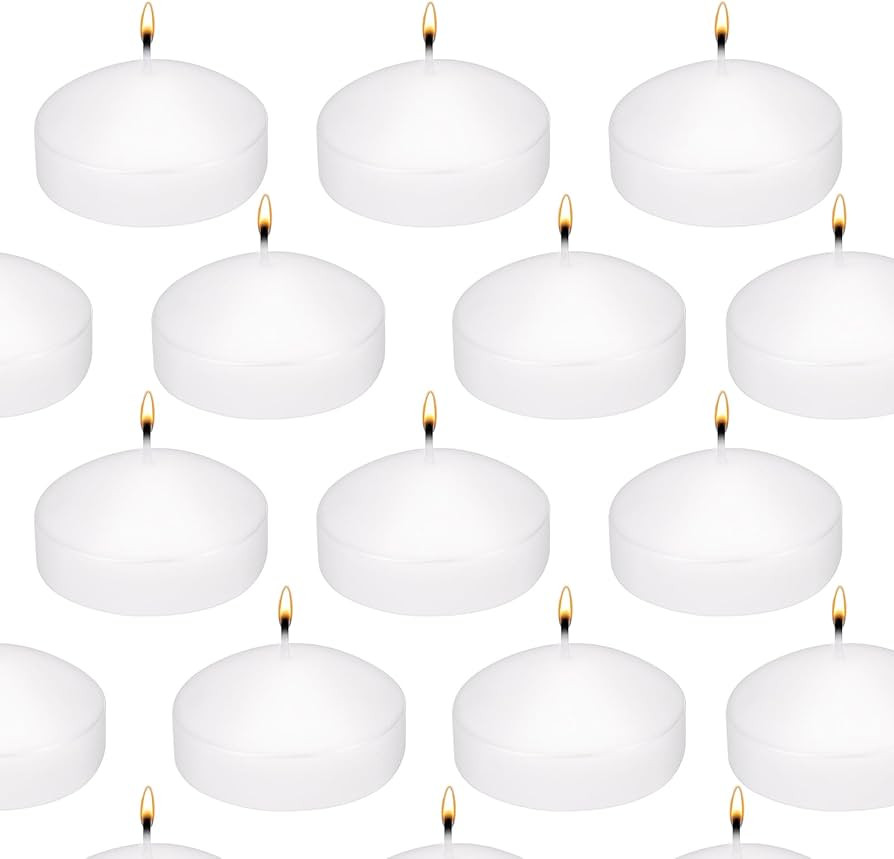 Floating Candles 12 Pack, 2 Inch Long Lasting Small Unscented White Floating Candle for Wedding, ... | Amazon (US)