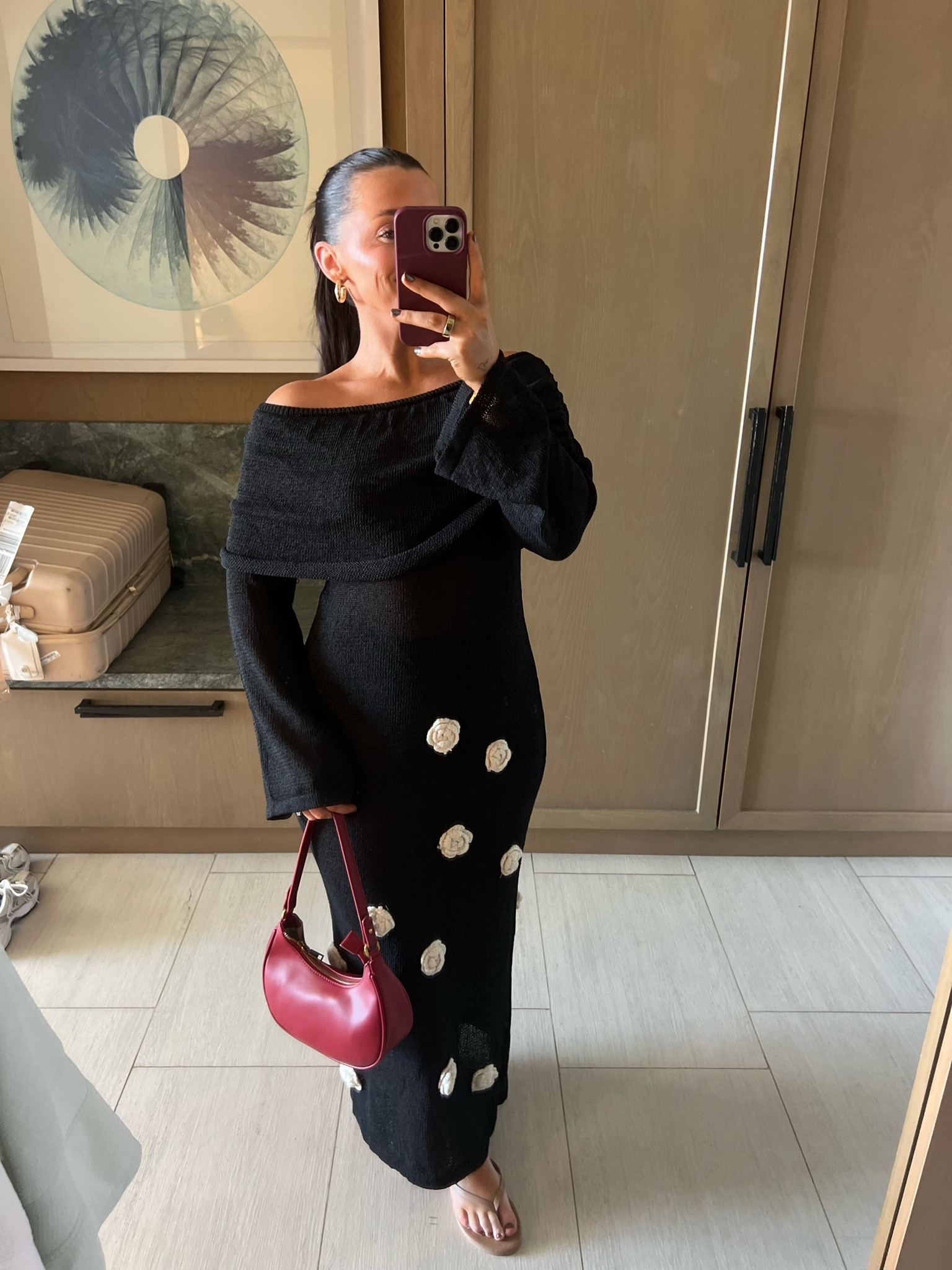 MY FAVORITE DRESS 

Wearing size small
 (dress is see through so I wore a body suit underneath) 

#cabo #resort #mexico #vacation #travel #ootn #datenight #dress #summerdress #coverup #offtheshoulder 

