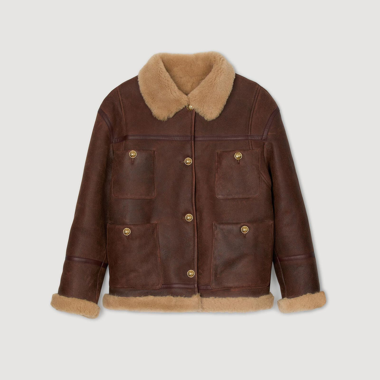 Shearling jacket | Sandro US | Sandro-Paris US