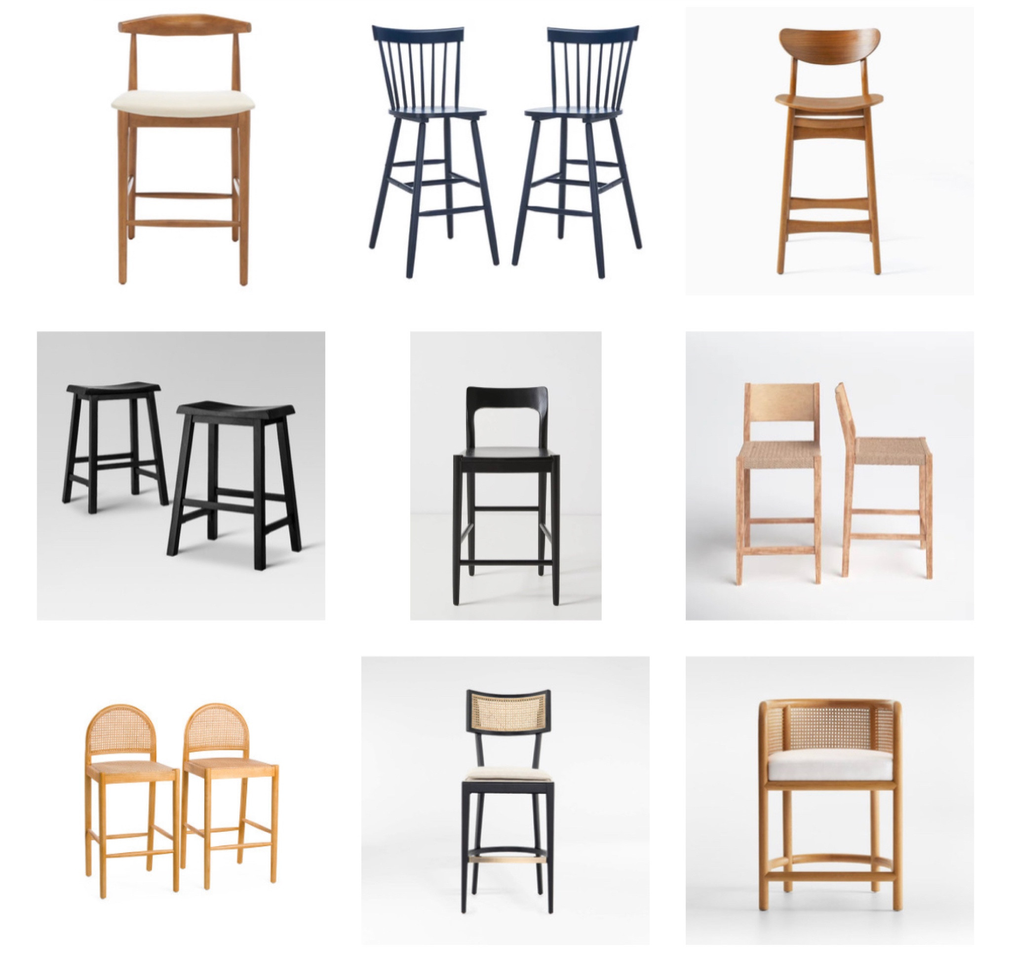 Almost everyone I zoomed with yesterday was looking for barstools so here’s a round up of favorites, from budget level to ballin’ level. Beyond the seat itself, I typically gravitate towards natural materials for bar stools and counter stools. I think a few are on Memorial Day sale! 

#LTKhome #LTKsalealert #LTKunder100