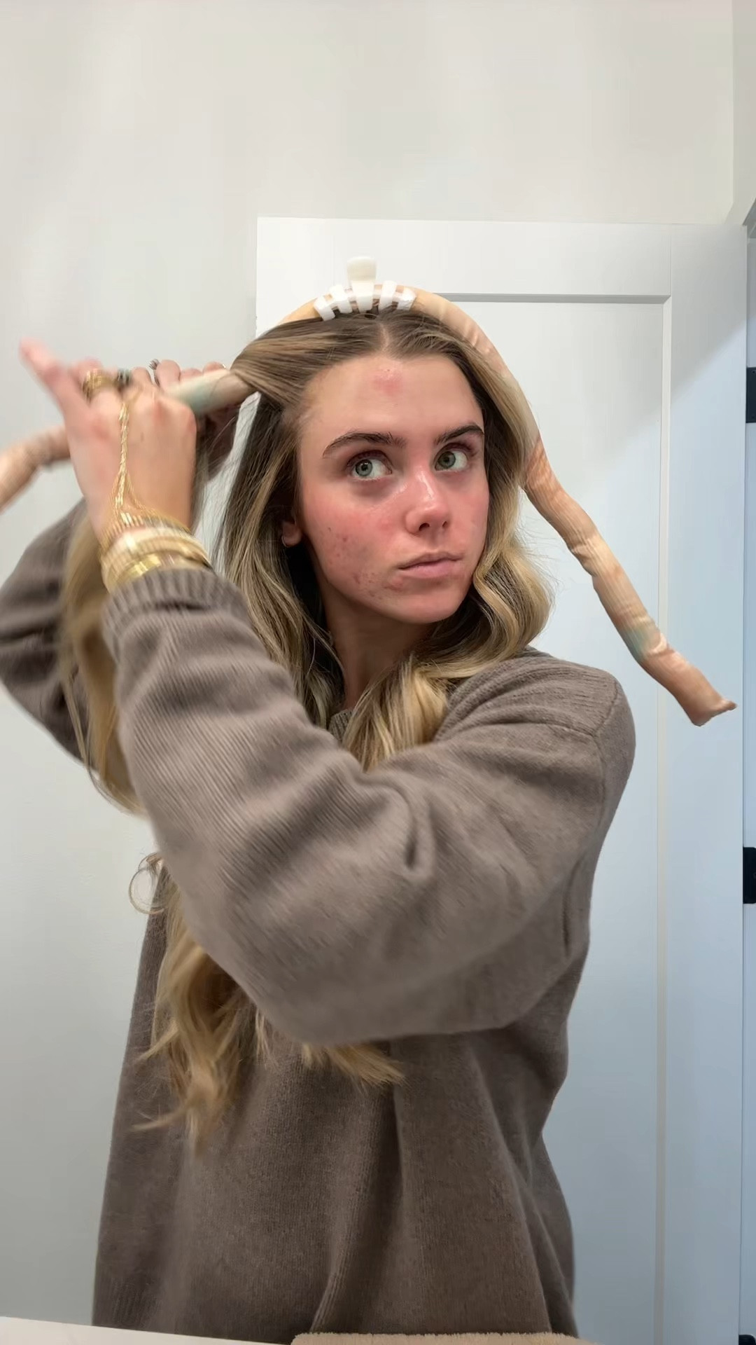 Kitsch Satin Heatless Curling Set - Heatless Hair Curlers to Sleep in - Heatless Curls Overnight - Heatless Curling Rod - No Heat Curls Overnight - Overnight Blowout Rods - Soft Hair Rollers. My greatest hair hack has got to be sleeping in a hair ribbon. This is what gives me my heatless hair curls. These curls are always bouncy, voluminous, shiny, and perfection that require absolutely zero heat, saving my hair on necessary, heat damage while still getting those desirable curls. I have lots of tutorials on how I put them in my hair saved my TikTok and Instagram @sloanevosen. TUTORIAL: https://www.tiktok.com/t/ZP8Y6b72q/ #hair #heatlesscurls #heatlesshair #heatlesswaves #hairstyles #hairhack #hairhealth #heatlesshairstyles #hairroutine #hairribbon #heatlesshaircurler 

#LTKFindsUnder50 #LTKBeauty #LTKgrwm