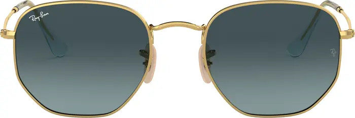 54mm Gradient Hexagonal Sunglasses | Nordstrom