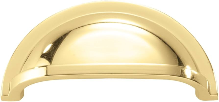 Hickory Hardware P3055-PB Williamsburg Cup Cabinet Pull, 3-Inch, Polished Brass | Amazon (CA)