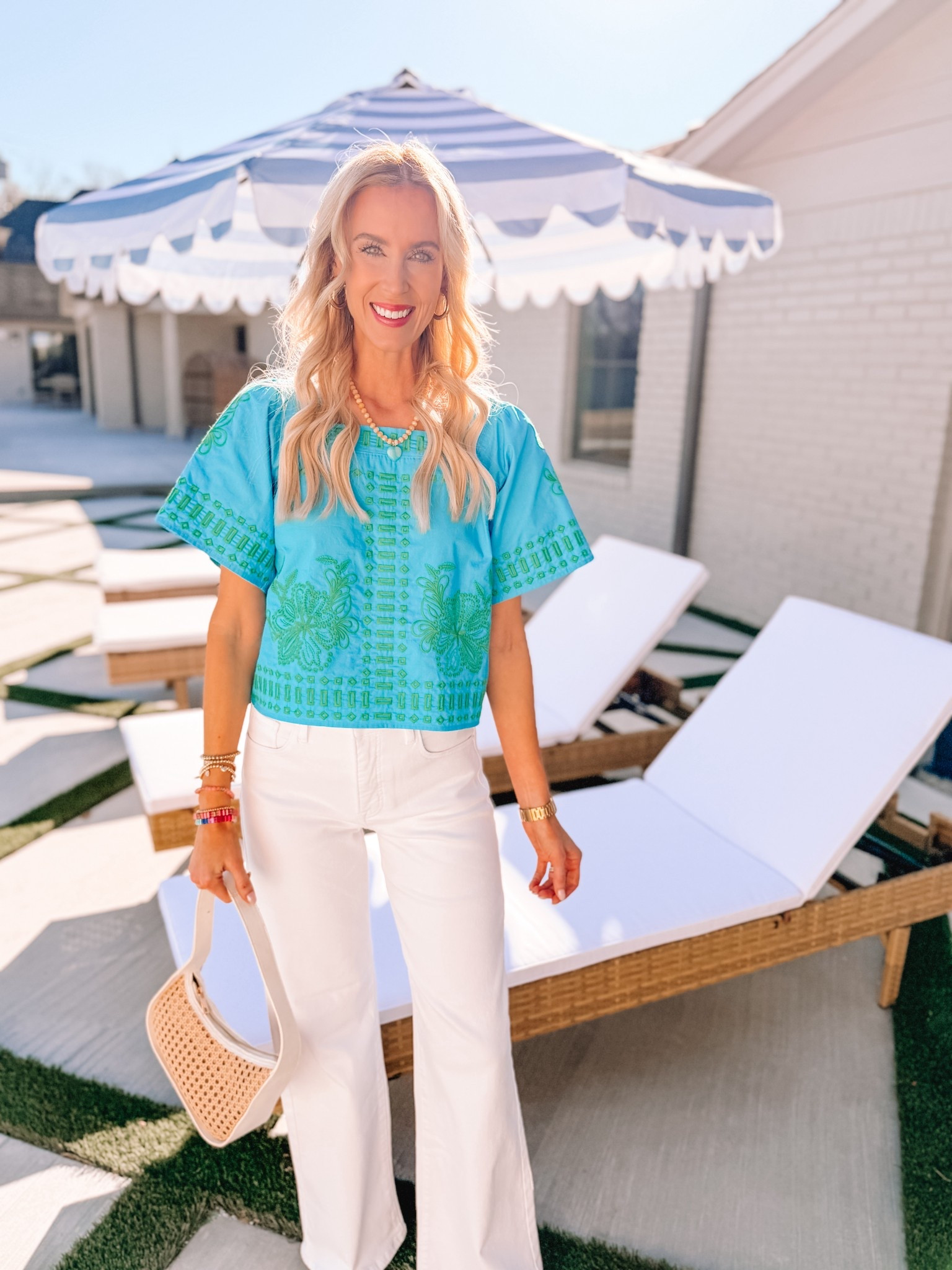 Obsessed with this embroidered top from SugarLips! 

Spring style / White denim / Target bag / Classic style 

#LTKootd #LTKgrwm