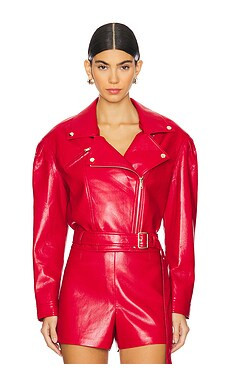 Generation Love Morello Faux Leather Jacket in Ruby from Revolve.com | Revolve Clothing (Global)