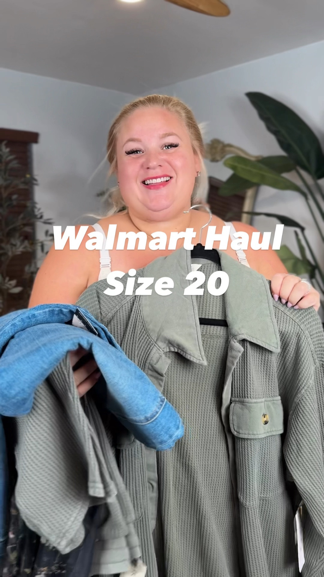 Walmart Haul 
Dress 2x
Tops 2x
Cardigan and faux leather shacket are 2x
Jeans 20 (I’m 5’4 they’re way too long but I like the fit otherwise)
