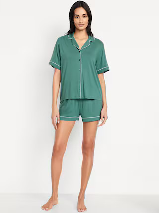Knit Jersey Pajama Short Set | Old Navy (US)