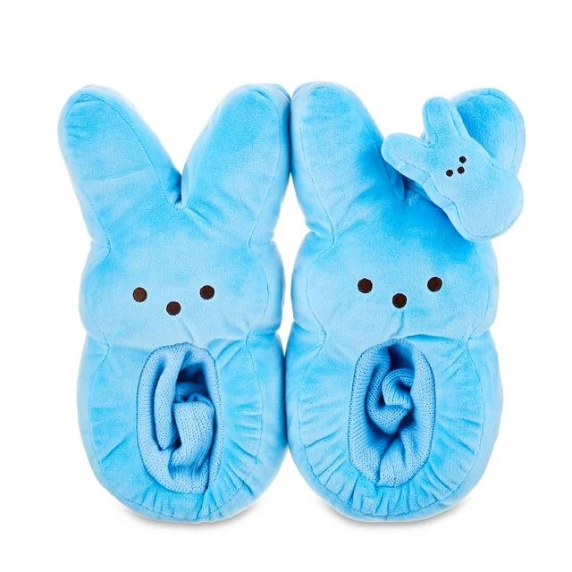 Easter Peeps Plush Bunny Slippers Multicolor Blue | Walmart (US)