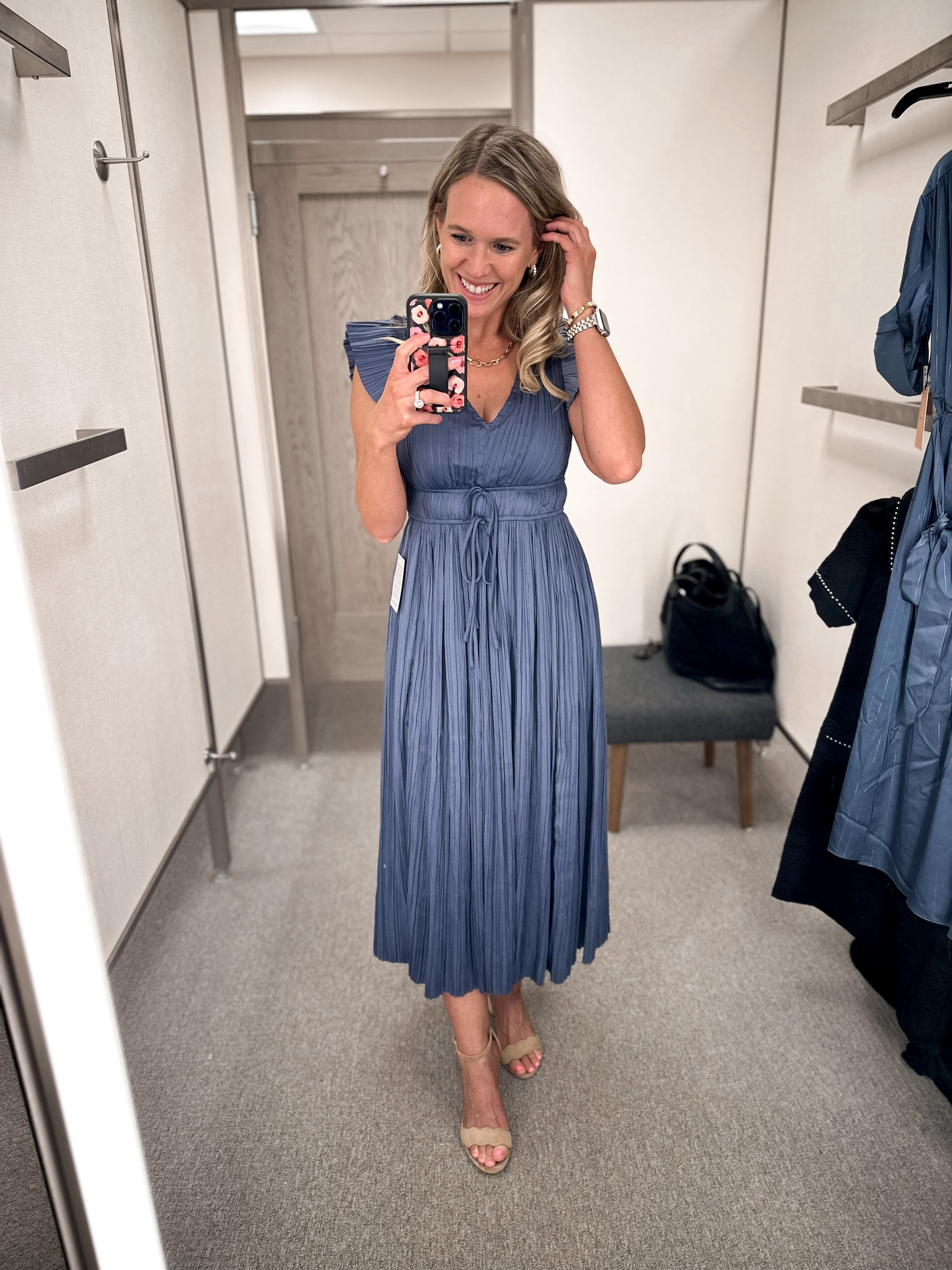 Pleated midi dress 

#LTKWorkwear #LTKWedding #LTKxNSale