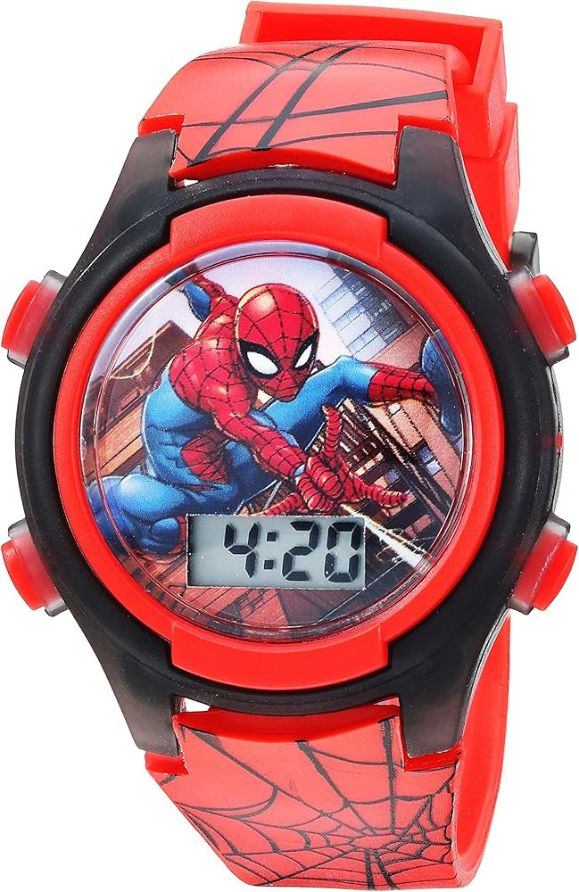 Accutime Kids Marvel Spider-Man Digital Quartz Plastic Watch for Boys & Girls with LCD Display | Amazon (US)