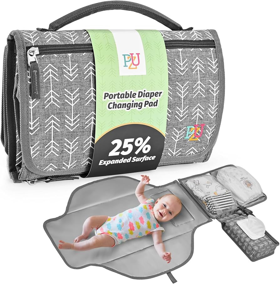 Portable Diaper Changing Pad - Changing Pad Portable with Wipes Pocket, Waterproof Diaper Changin... | Amazon (US)
