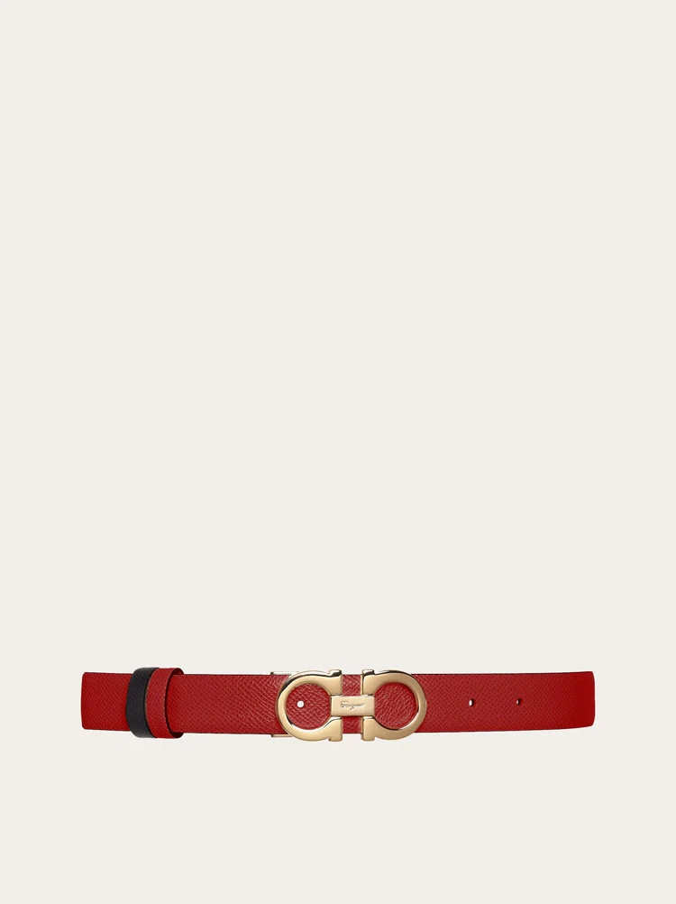 Reversible and adjustable Gancini belt | Ferragamo