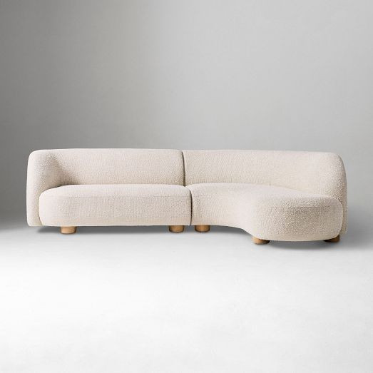 Laurent 2-Piece Wedge Chaise Sectional (111.5") | West Elm (US)