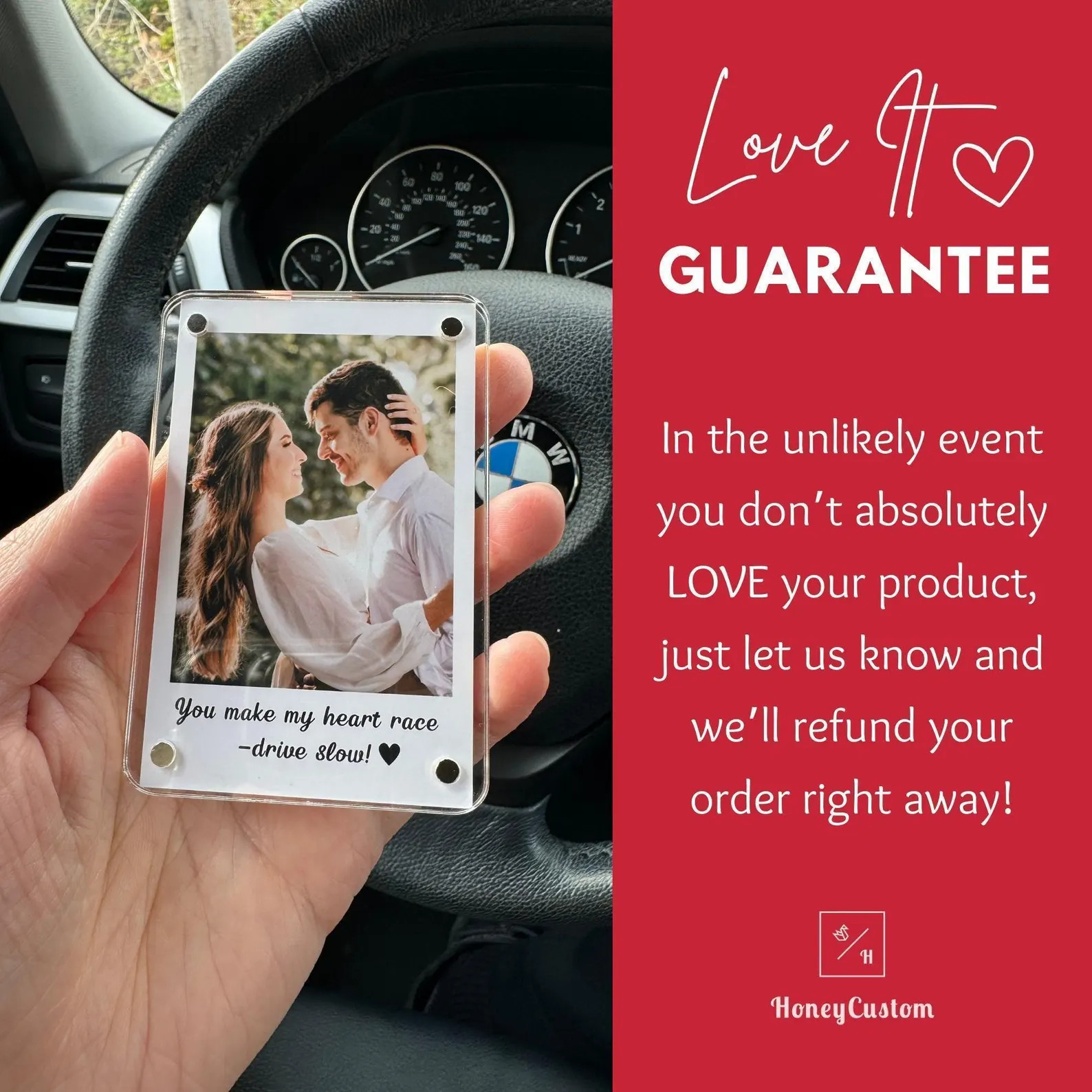 Personalized Gift for Him Anniversary - Custom Photo Car Visor Clip, Romantic Drive Safe Gift, Un... | Etsy (US)