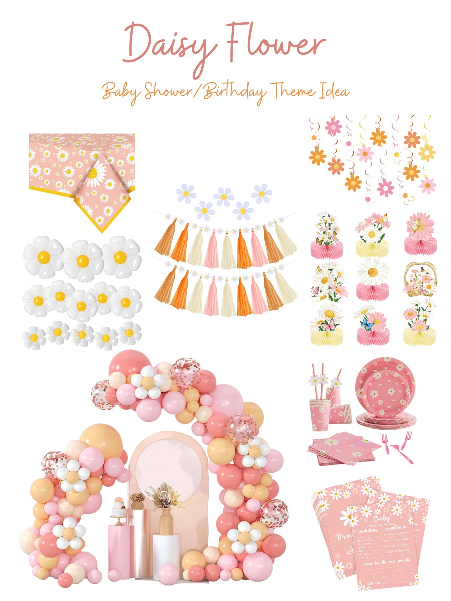 Daisy Flower Baby Shower, Birthday, or Bridal Shower Theme Idea!
What theme would you like me to do next? 

#PartyPlanner #DaisyFlower
#DaisyFlowerBabyShower #DaisyBabyShower
#DaisyBirthday #DaisyFlowerBalloon
#DaisyBalloon #DaisyTheme
#DaisyThemeBabyShower #DaisyBabyshower
#PinkBabyShower #GirlBabyShower #GirlBirthday
#GirlBirthdayTheme #GirlyParty #GirlyBabyShower
#SAHM #SAHMLife #Baby ShowerTheme
#BabyShower #BudgetSahm #BudgetMom
#BalloonDecor #BalloonArch #BridalShower
#bridalshowerideas #bridalshowerdecor
#BridalShowerParty #BridalShowerTheme

#LTKwedding #LTKbaby #LTKstyletip