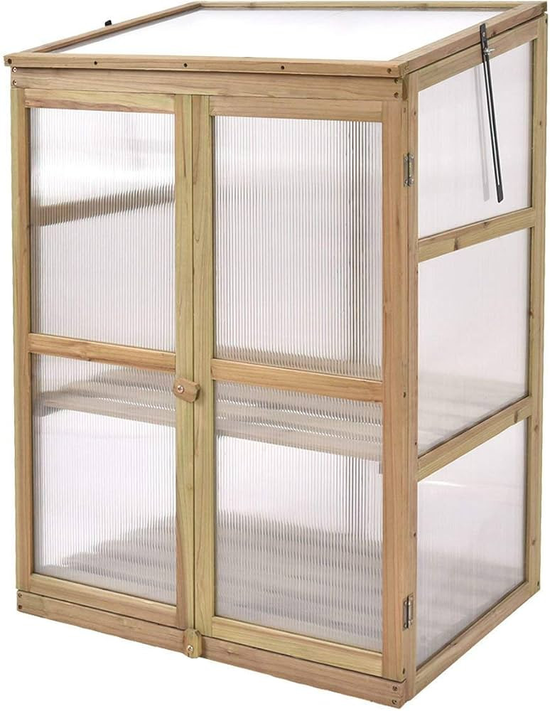 Giantex Garden Portable Wooden Cold Frame Greenhouse Raised Flower Planter Protection (30.0"X22.4... | Amazon (US)