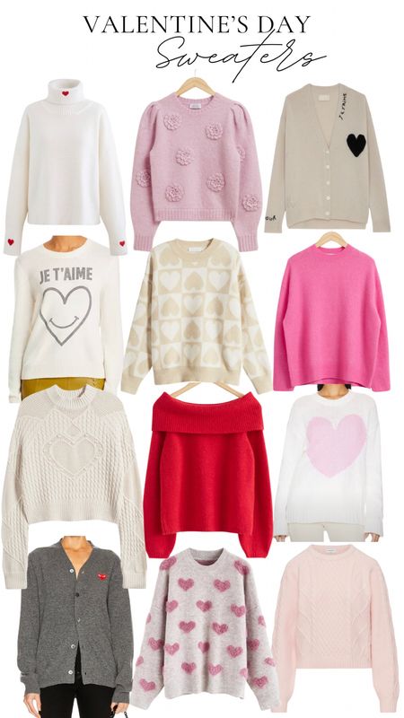 Valentines Day Sweaters #sweater #heartsweater #valentinesday #valentinessweater #valentinesdaysweater #valentines 

#LTKfindsunder100 #LTKSeasonal #LTKfindsunder50