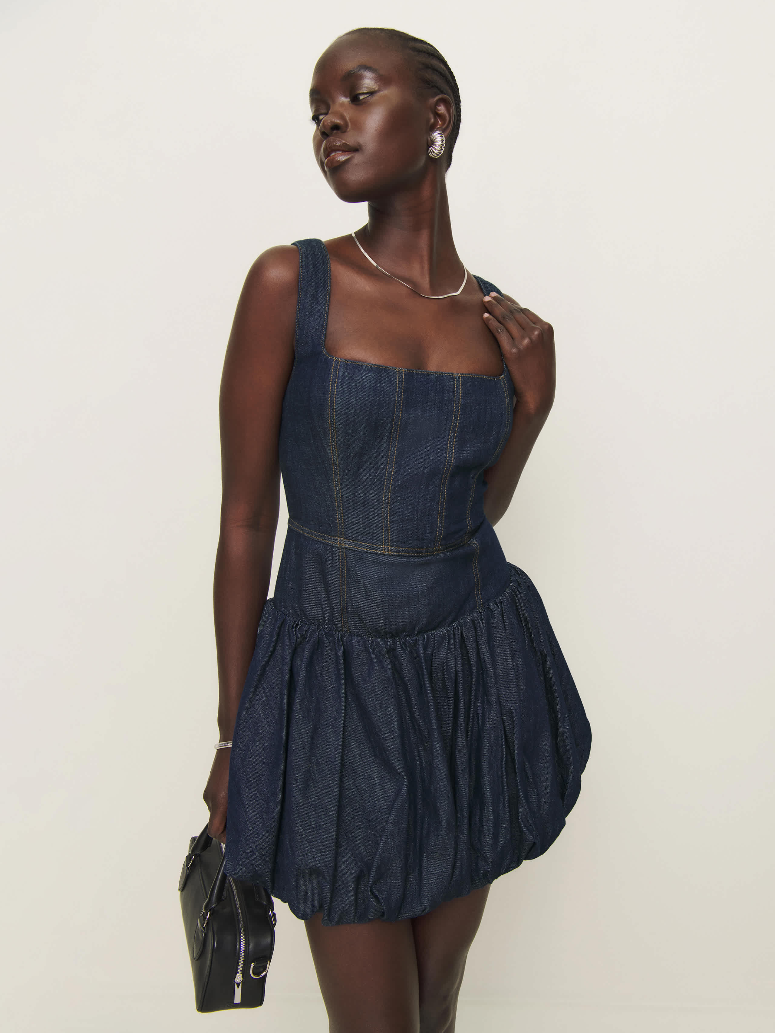 Delia Denim Mini Dress | Reformation (Global)