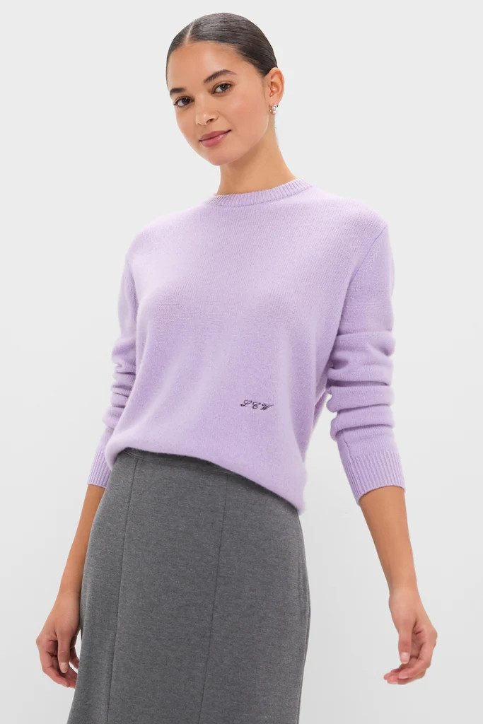 Lavender Frost Cashmere Boyfriend Bodie Crewneck Sweater | Tuckernuck (US)