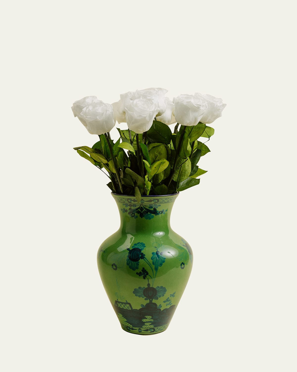 x Ginori 1735 Eternity Roses in Ming Porcelain Vase, 20" Tall | Bergdorf Goodman