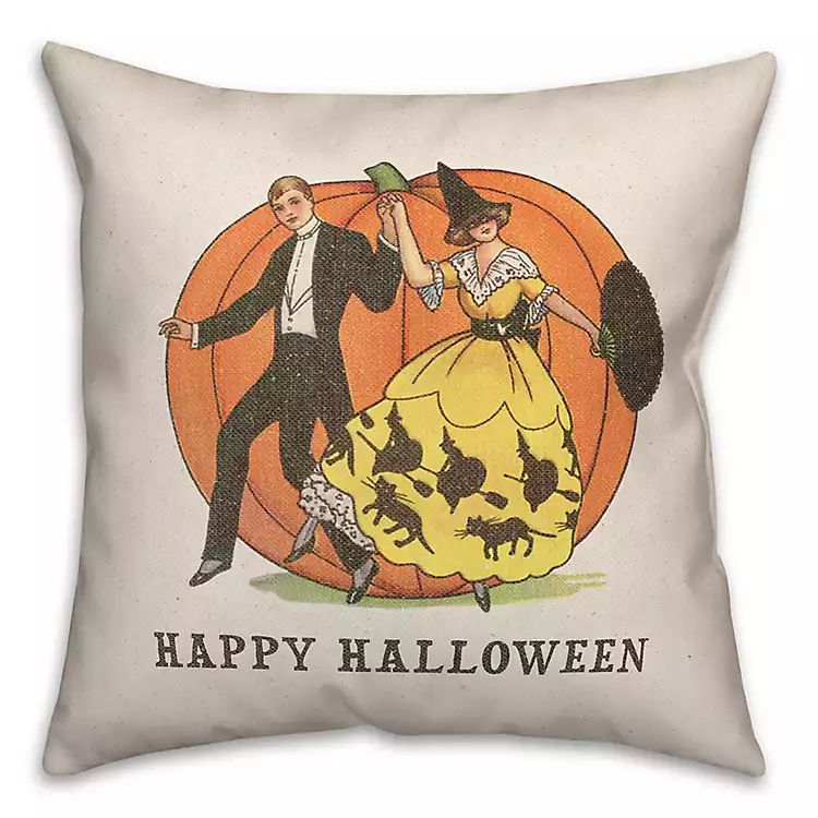 Happy Halloween Linen Throw Pillow | Kirkland's Home