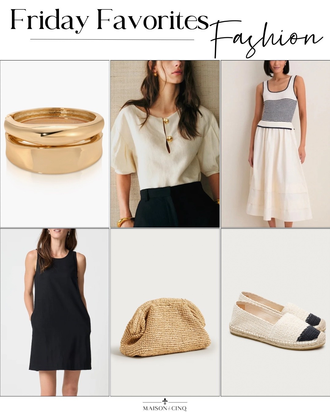 Friday Favorites this week includes the chicest linen tank dresses, the outfit I wore for my birthday dinner, a gorgeous Tory Burch bag on sale, cute espadrilles on sale and more!

Spring fashion, spring dresses, spring outfit, bracelets, spring handbag, white handbag, clutch, raffia handbag

#LTKSeasonal #LTKOver40