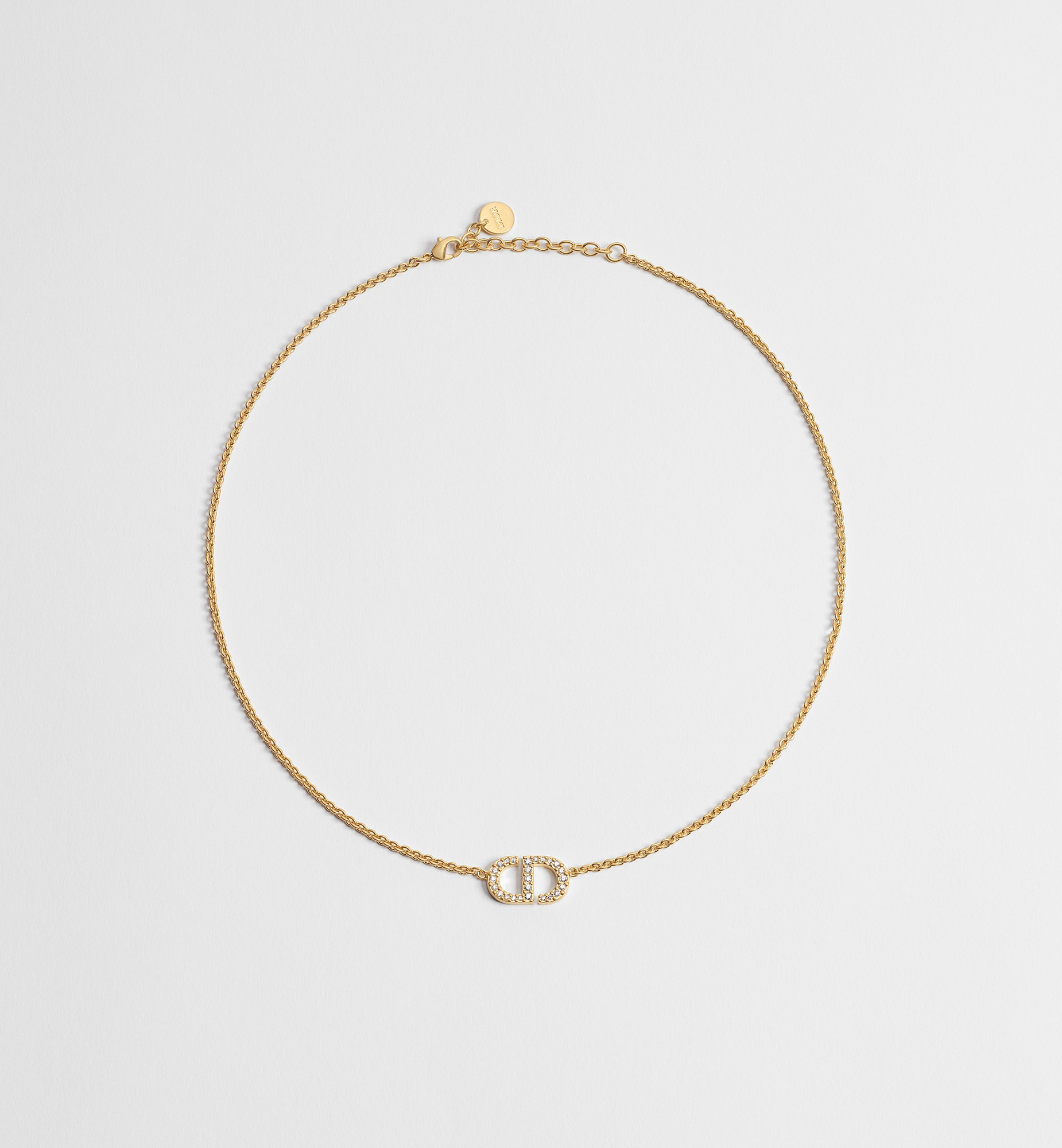 Petit CD Necklace Gold-Finish Metal and Silver-Tone Crystals | DIOR | Christian Dior Parfums UK