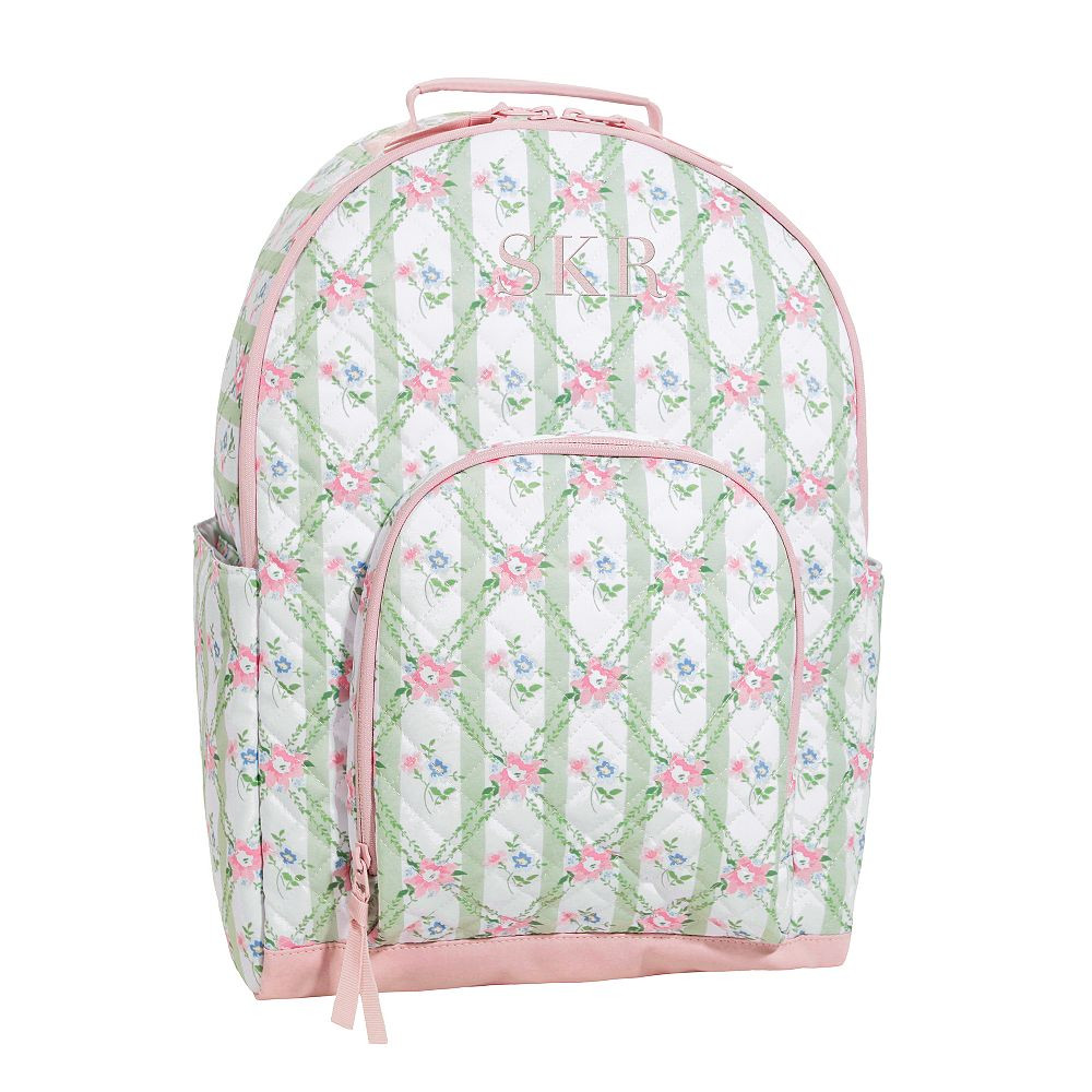 Hill House Home Quilted Gear-Up Backpack, Pink/Green | Pottery Barn Teen