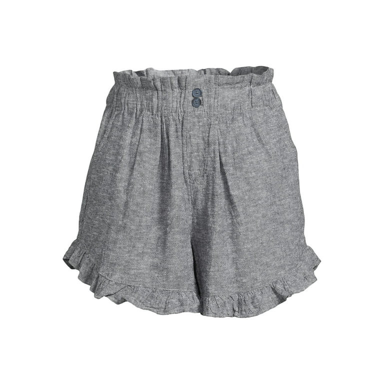 Time and Tru Women's Linen Blend Shorts - Walmart.com | Walmart (US)