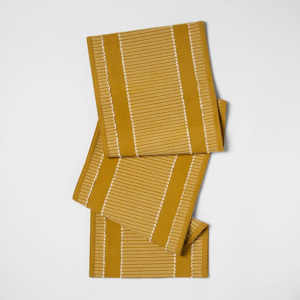 Yellow Clipped Stripe Table Runner - Opalhouse™ | Target