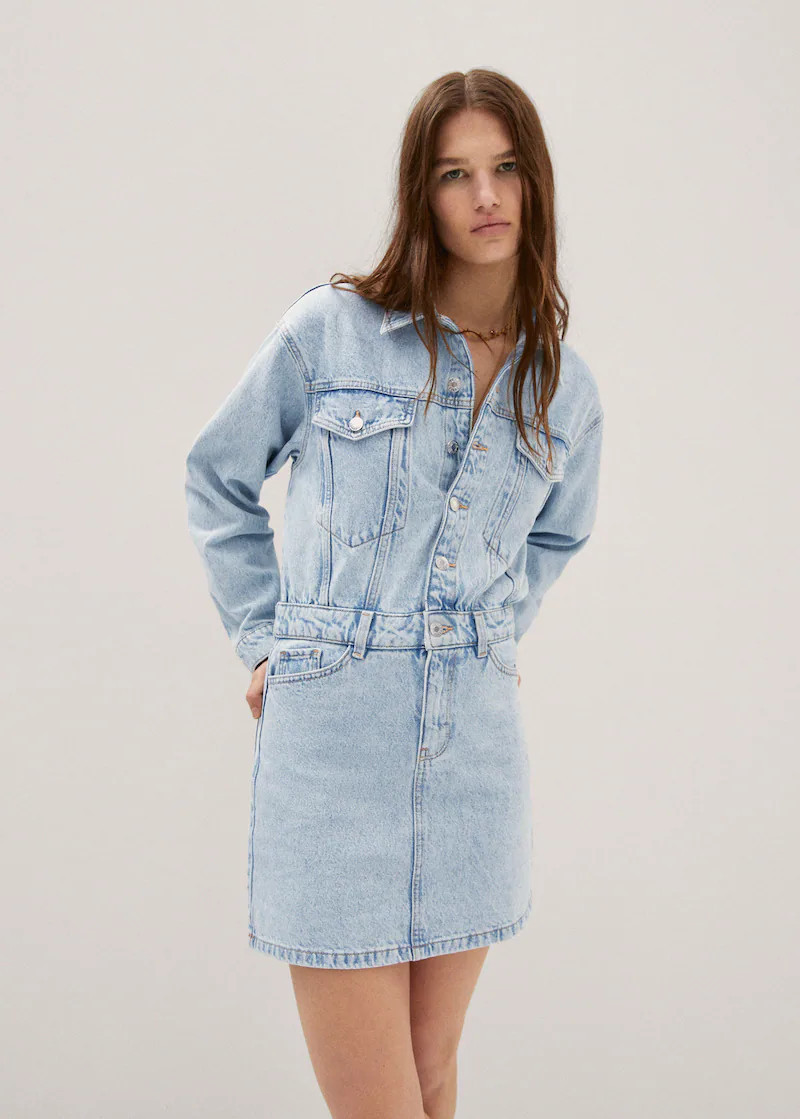 Denim dress with pockets | MANGO (US)