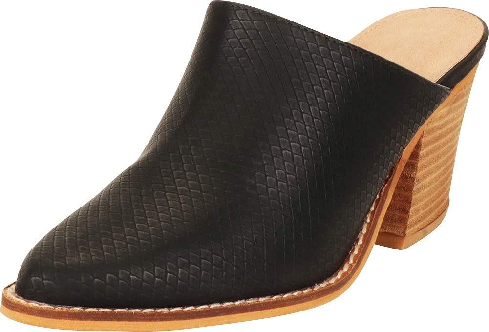 Cambridge Select Women's Slip-On Pointed Toe Stacked Chunky Block Heel Mule | Amazon (US)