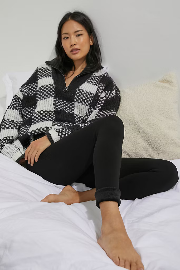 Faux Fur-Trimmed Leggings | Anthropologie (US)