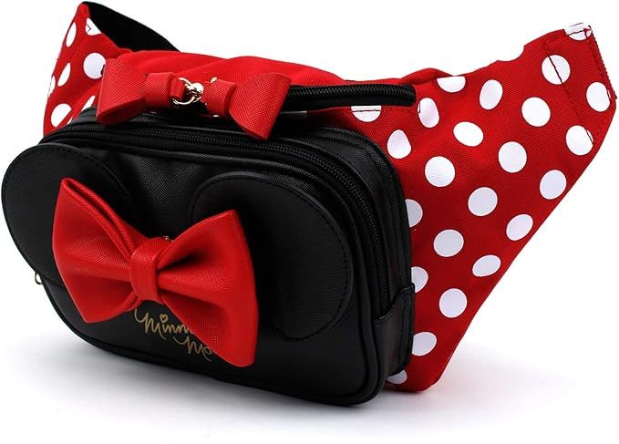 Winghouse x Minnie Red Ribbon Polka Dot Fanny Pack Sling Chest Travel Trip Bum Bag Bag for Girls ... | Amazon (US)