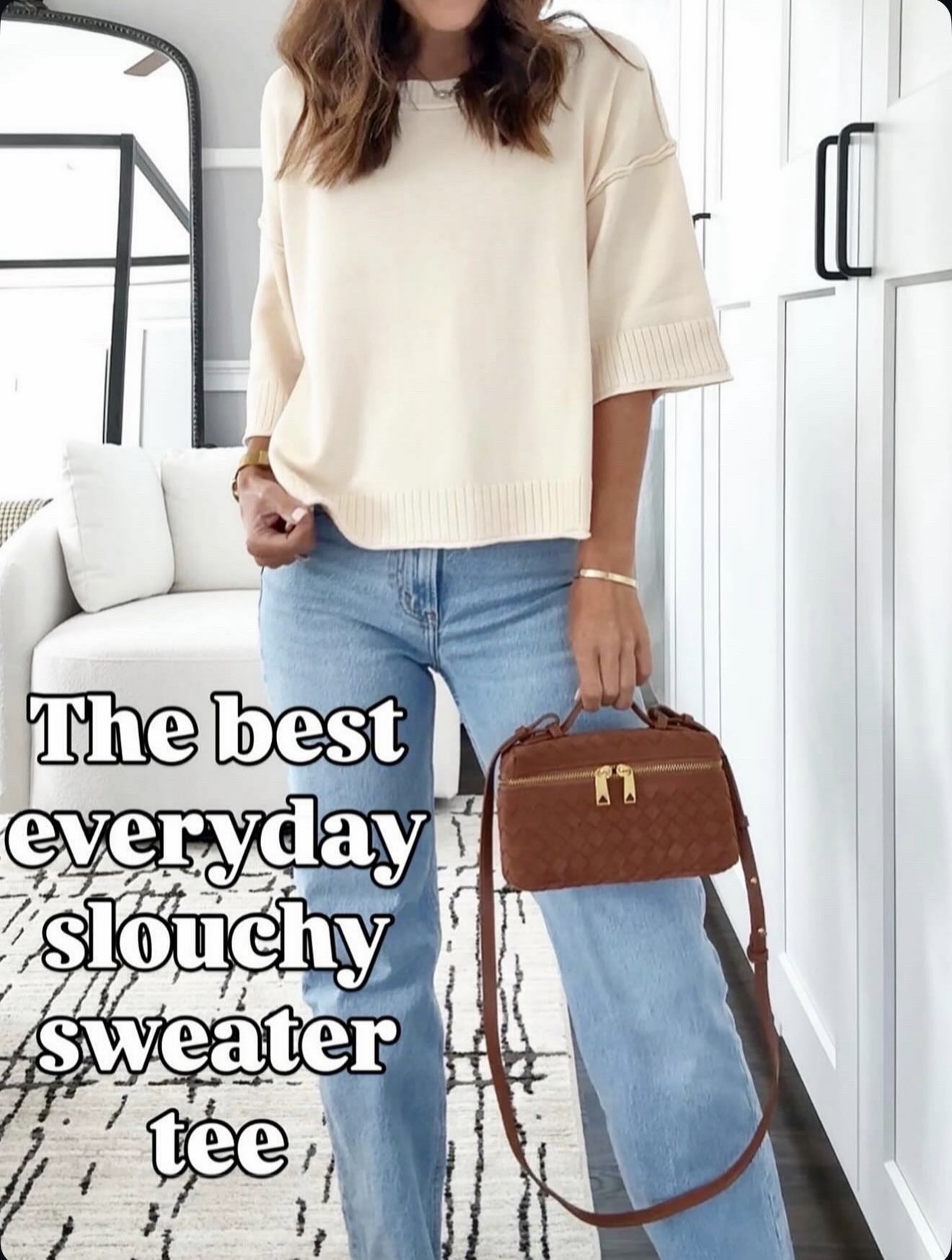 The best everyday slouchy sweater tee 🤍 soft, comfy, and perfect for dressing up for the Holiday 🤎 Wearing size small.

#LTKSeasonal #LTKGiftGuide #LTKHoliday