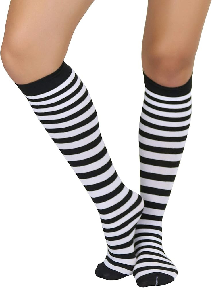 ToBeInStyle Women's Horizontal Striped Knee High Socks | Amazon (US)