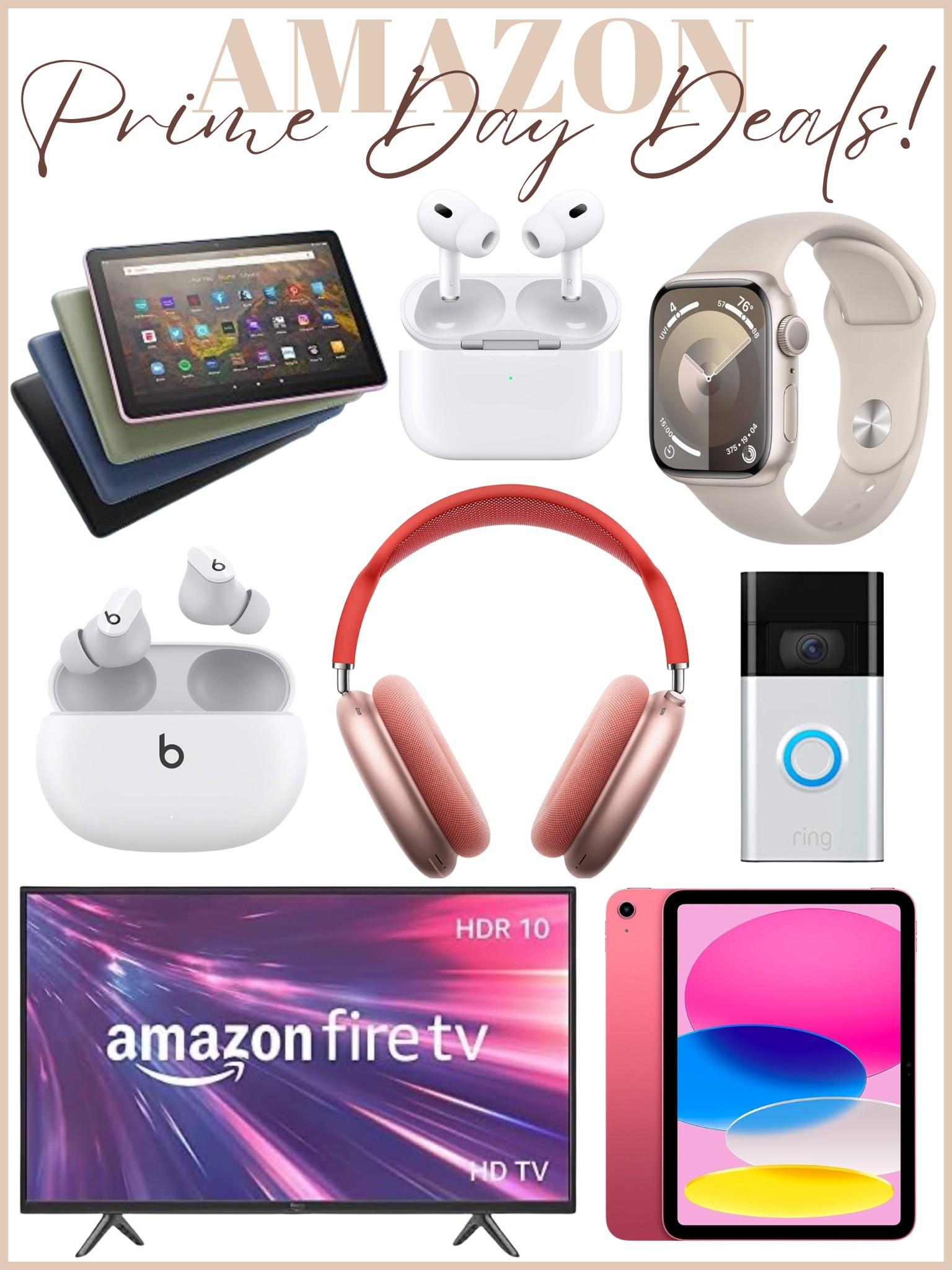 Amazon Prime Day deals, Prime day tech deals, Apple Watch, apple headphones, apple IPods, apple iPad, amazon fire tv 

#LTKFindsUnder100 #LTKSaleAlert #LTKFindsUnder50