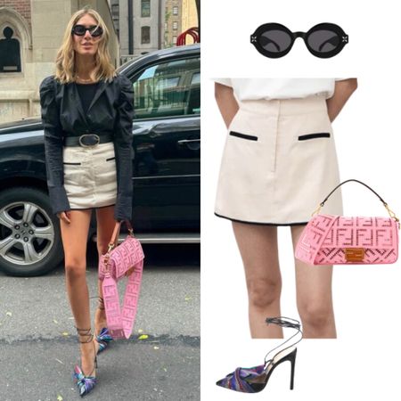 Erin Lichy’s Beige Linen Mini Skirt 📸 + Info= @erindanalichy