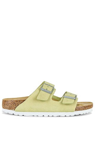 Arizona Sandal in Shimmering Popcorn Suede | Revolve Clothing (Global)