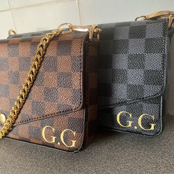 Personalised Checkered 3in1 Clutch | Evening Over The Shoulder Bag | Etsy (US)