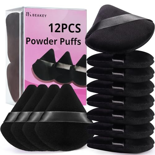 BEAKEY 12pcs Powder Puffs for Face Powder Triangle Powder Puff for Loose and Cosmetic Foundation,... | Amazon (US)