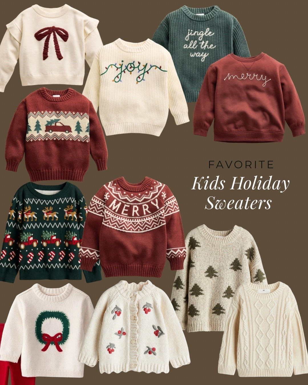 Holiday Sweaters for Baby, Toddler & Kids! 🎅�Che

#holidayphotos #christmasoutfit #familyphotos #christmassweater #toddler #holiday #baby #christmas #christmaskids #ralphlauren #ralphlaurenchristmas

#LTKGiftGuide #LTKKids #LTKHoliday