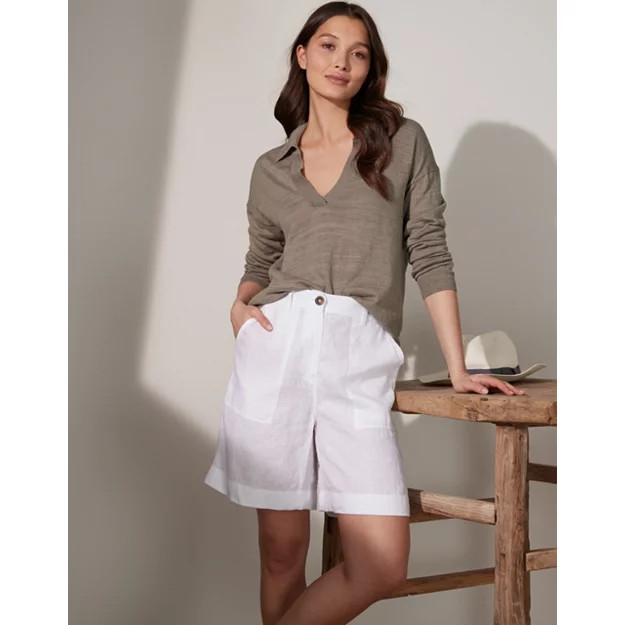 Longline Linen Shorts | Linen Clothing | The  White Company | The White Company (UK)
