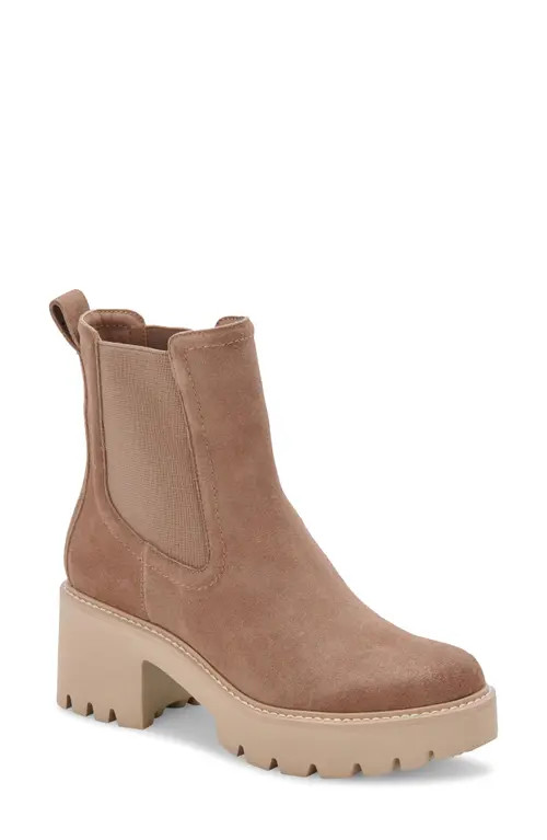 Dolce Vita Hawk H2O Waterproof Chelsea Boot in Mushroom Suede at Nordstrom, Size 8 | Nordstrom