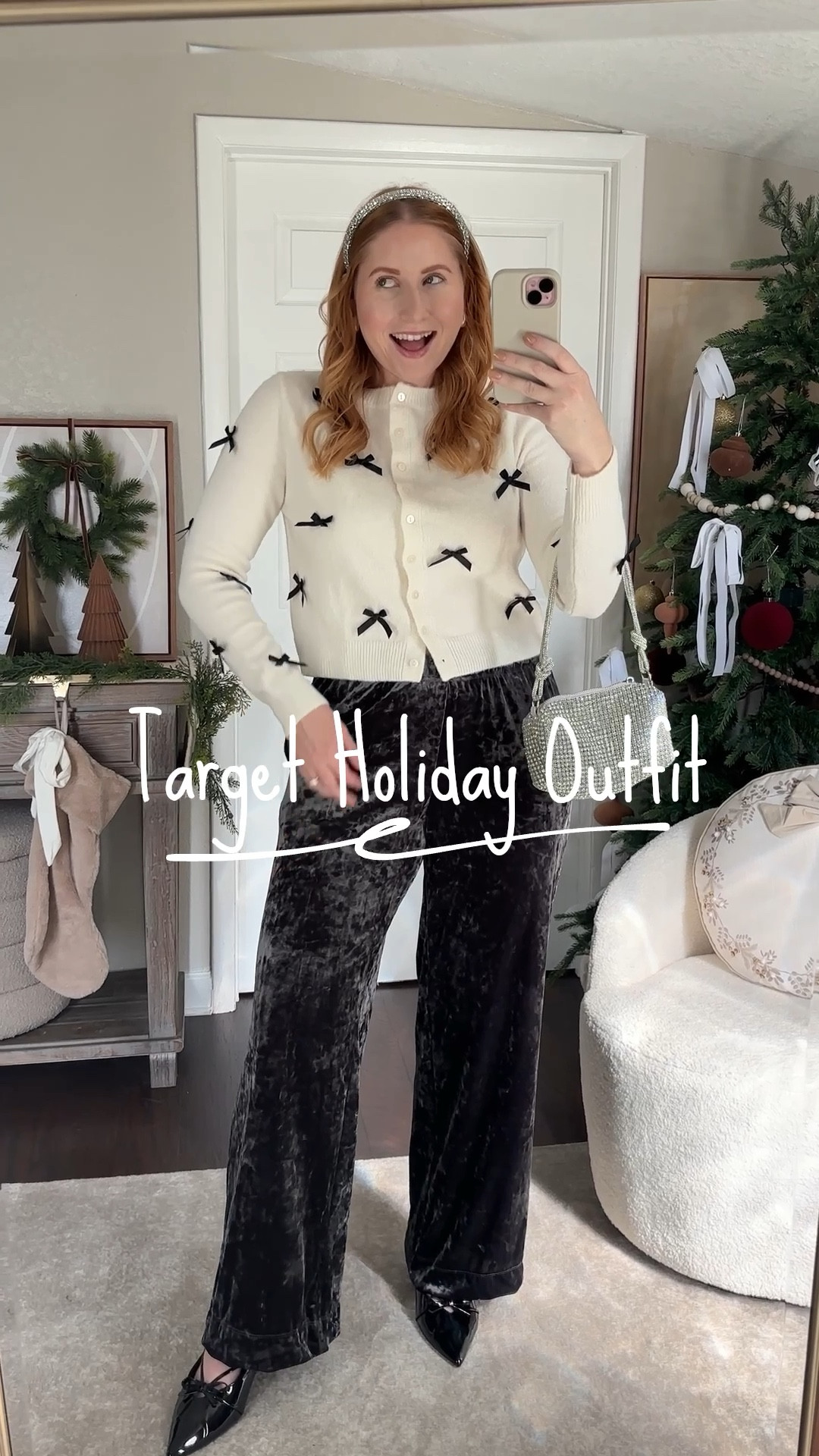 Target holiday outfit , holiday party , size medium in cardigan and pants 

#LTKFindsUnder50 #LTKootd #LTKHoliday