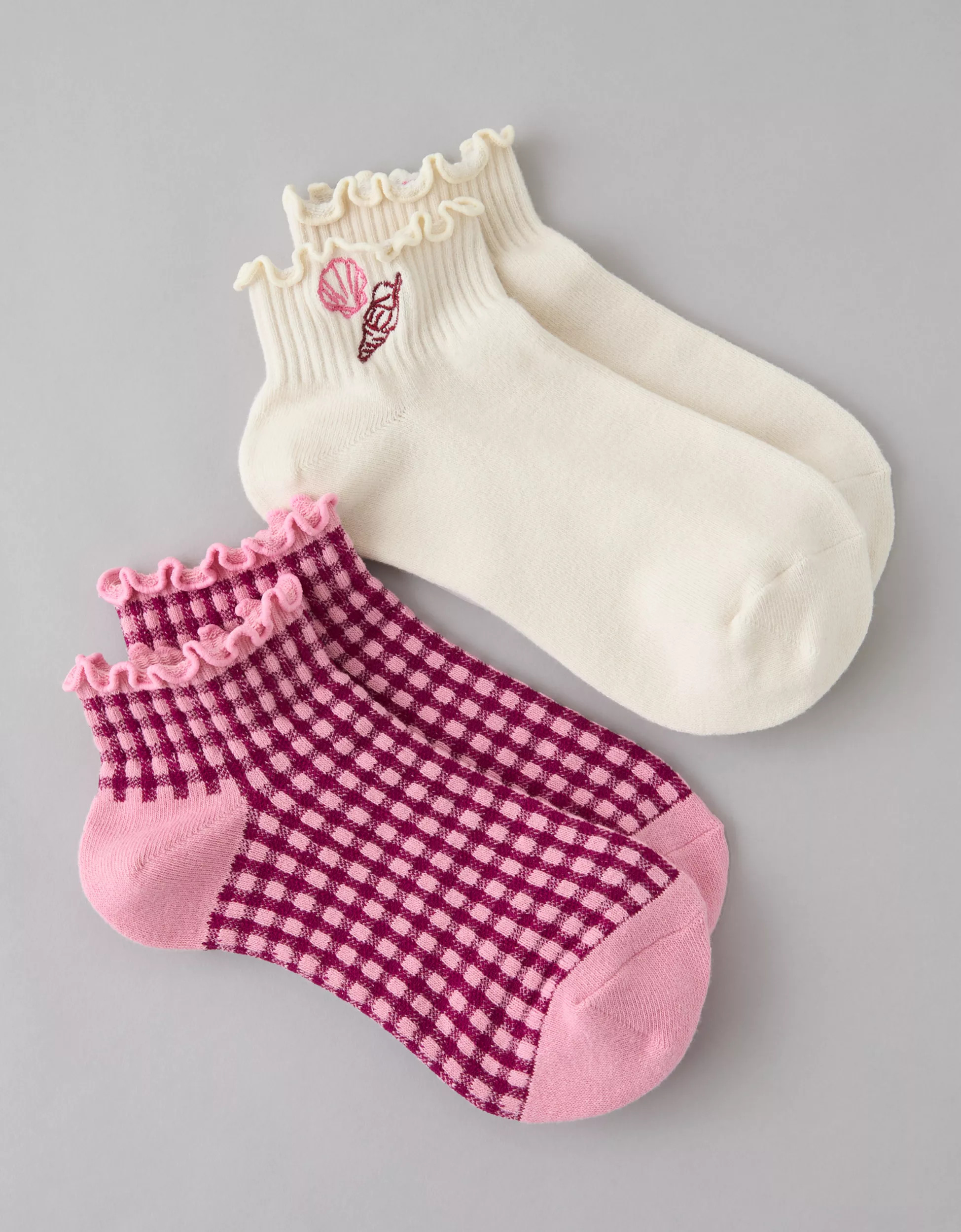 AE Graphic Shortie Crew Socks 2-Pack | American Eagle Outfitters (US & CA)